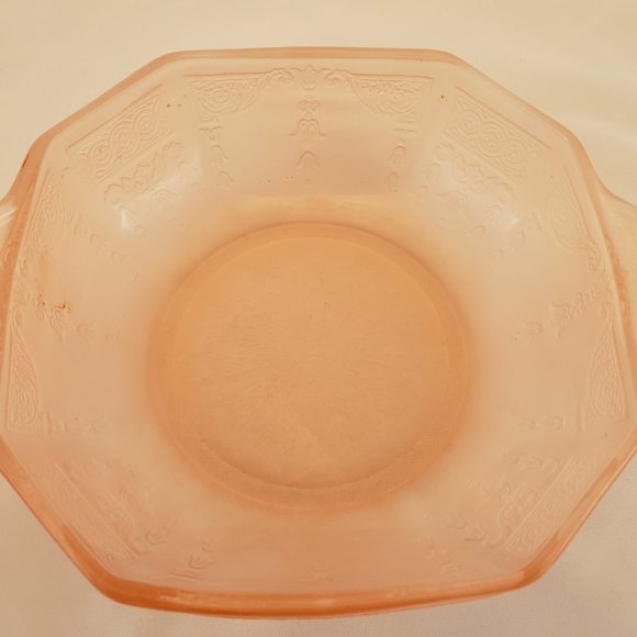 Vintage Pink Depression Glass 6" Bowl in Princess - Picture 2 of 5